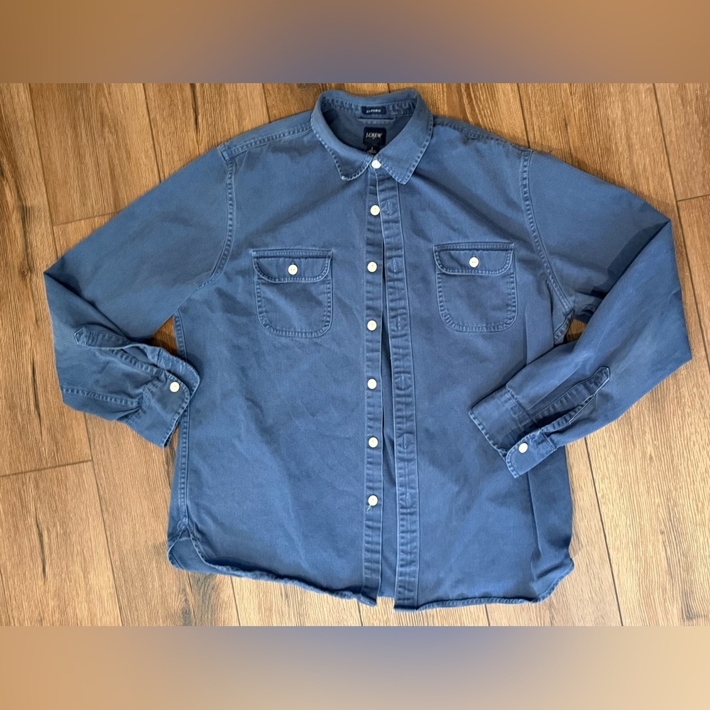 J. Crew Classic Long Sleeve Button Front Shirt Size Large